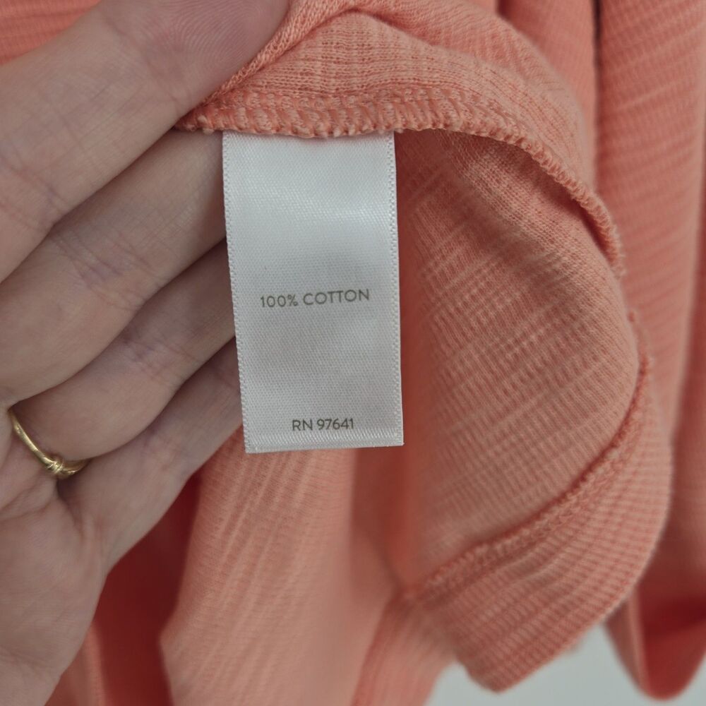 J. Jill Coral Blush Henley Long Sleeve Top - Picture 5 of 7